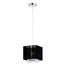 Pendente Lustre Indus Preto Pd5201-1.000 Cor Cúpula Preta 110v/220v (bivolt)