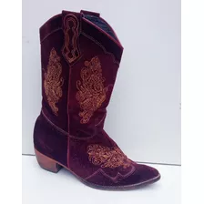 Botas Texanas Cuero Marron Mujer Maggio & Rossetto 38 Usad