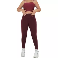 Calça Legging Basica Suplex Cintira Alta Feminina Academia