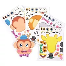 Make-a-zoo Jungle Animal Sticker Hojas 48 Hojas De Etiquetas