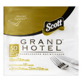 Guardanapo De Papel Folha Tripla Scott Grand Hotel 23,8cm X 21,8cm Pacote 50 Unidades