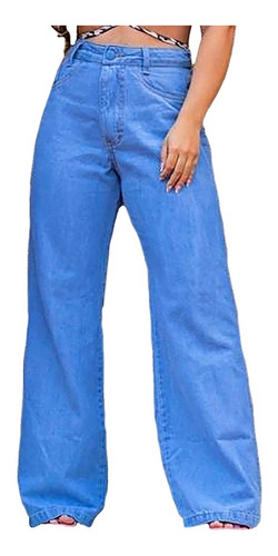 Calça Jeans Feminina Pantalona Flare Top Lançamento Promoção
