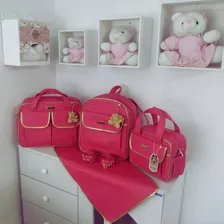 Kit Bolsa Bebê Saída Maternidade Com Mochila Menina/menino