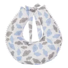 Almofada Para Amamentação - Travesseiro Nuvem Azul Bebê