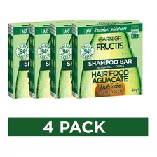 4 Pack Garnier Shampoo Bar Hair Food Aguacate 60 Gr