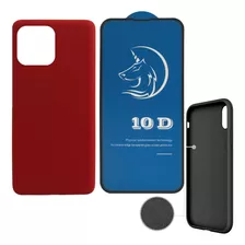 Silicone Case + Vidrio Premium Para iPhone