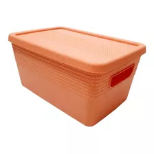 Caja Organizadora Plástica Cesta Multiusos Con Tapa