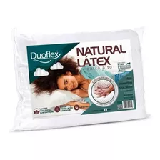 Travesseiro Inteligente Duoflex Natural Látex Extra Alto Tradicional 68cm X 18cm Cor Branco