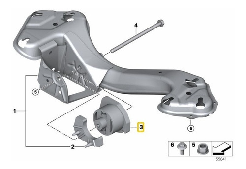 Soporte Transmision Caja  Bmw X5 Aleman Suspension Foto 4