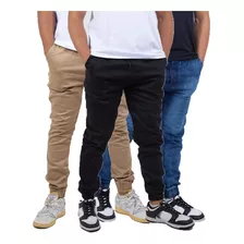 Kit 3 Calças Masculina Jogger Elastico Punho