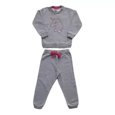 Conjunto Infantil Feminino Tile E Sul Moletom Unicórnio