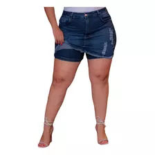 Short Saia Plus Size Curto Lycra Tendência Moda 46 Ao 60