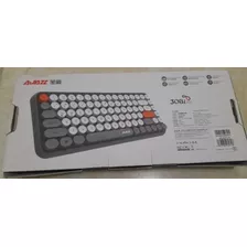 Teclado Ajazz 308i Bluetooh Color Gris