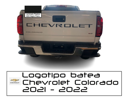 Letras Logotipo Tapa Batea Chevrolet Colorado Lt,  2020-22 Foto 7
