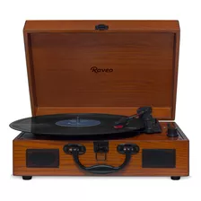 Vitrola Raveo Sonetto Toca-discos Com Bt Usb Reproduz/grava Cor Natural Wood 110v/220v