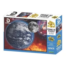 Puzzle Rompecabezas Prime 3d Planeta Tierra Y Luna 500 Pzs