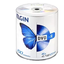 Dvd-r Gravável 4,7 Gb 120 Min 16x Elgin - Bulk 100 Un