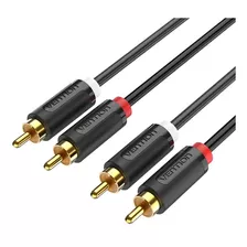 Vention - Cabo 2-macho Hi-fi Rca 50 Cm Preto - Bcmbd