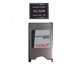 Kit Cartão Compact Flash 32mb Tascam + Adaptador Pcmcia