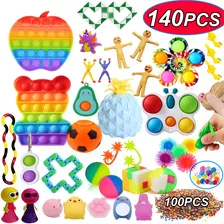 140 Pcs Fidet Toy Silicone Push Toys Para Bebê Presente