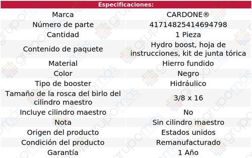 Hidrobooster Frenos Cardone Reman Hummer H1 2006 Foto 7