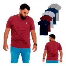 Kit 5 Camisetas Básica Masculina Algodão 30.1 / Premium 