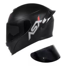 Capacete Fechado Asx Eagle Racing Preto + Viseira Spoiler