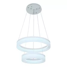 Pendente Linha Clean 2 Anéis Cor Branco 110v/220v