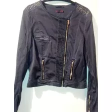 Chaqueta Mujer Tela Cierre Cruzado Mas Mostacillas, Talla M