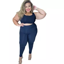 Calça Poliamida Plus Size Grossa Não Marca Super Confortável