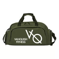 Maleta Mochila Deportiva Viaje Multi Posiciones Vanquish Rw Color Verde Militar Con Blanco