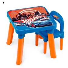 Mesa Com Cadeira Hot Wheels - Fun Divirta-se