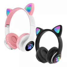 Fone Sem Fio De Gatinho Colorido Bluetooth Personalizado 