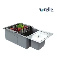 Cuba Inox Veneza Welle 75x42x22cm Cozinha Linha Artizan Cor Metálico