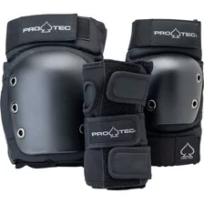 Set De Protecciones Pro Tec - Street Gear Junior Negro