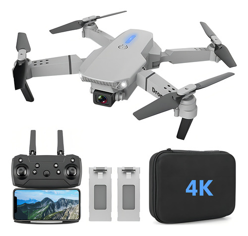 Drone Mini Con Cámara Dual Ourlife Ak Air2 Gris Control Remoto Vía App Con 2 Baterías Light Moo