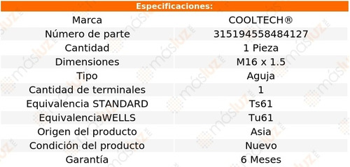 (1) Bulbo Indicador Temperatura Subaru Dl 4 Cil 1.6l 74/89 Foto 2