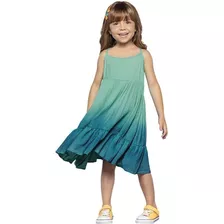 Vestido Infantil Verão Viscose Degradê Tam 2 A 8 - Nanai