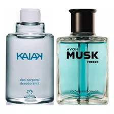 Musk Freeze Avon + Kaiak Tradicional Natura Refil 