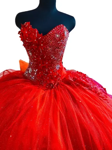 Vestido Xv Años, Escote Corazón, Rojo, Pedrería Oro Y Flores $ en Cuauhtémoc - Distrito Federal | Mebuscar México Vestido Xv Años, Escote Corazón, Rojo, Pedrería Oro Y Flores $ en Cuauhtémoc - Distrito Federal | Mebuscar México