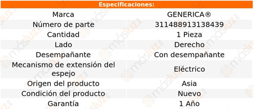1- Espejo Derecho Elect C/desemp Cx-9 2011/2015 Genrica Foto 2