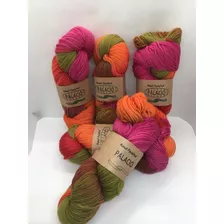 Lana Patagonia Palacio Set 500 Grs Rosa-verde-naranja