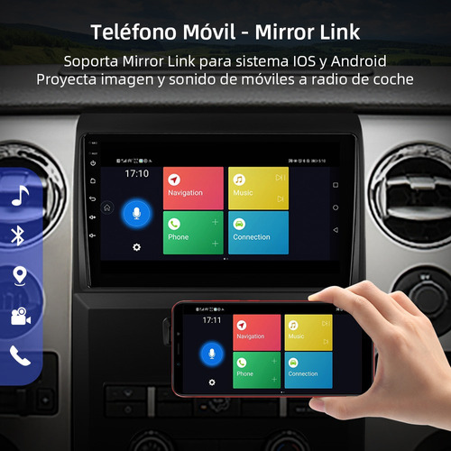 Estreo Android Para Ford Lobo F-150 2009-2014 Cmara Gps Bt Foto 4