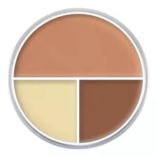 Paleta Ultra Foundation Trio Kryolan 40g 3 Cores Tom Nude