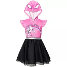 Vestido De Spiderman Spidergwen Ghost Niñas - Tulle - ...