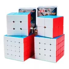 Kit 4 Cubo Mágico 2x2x2 3x3x3 4x4x4 5x5x5 Profissional Full