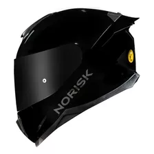 Capacete Norisk Razor Monocolor Preto + Viseira + Spoiler