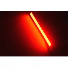 Par Led Automotivo Vermelho Fita 17 Cm 12v Alta Luminosidade