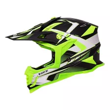 Capacete Motocross Patriot Preto Fosco E Amarelo Fluor Cor Preto Fosco Amarelo Fluor Tamanho Do Capacete 54