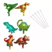 Globo Dinosaurio X10 Souvenir 35cm Rex Tricerapto